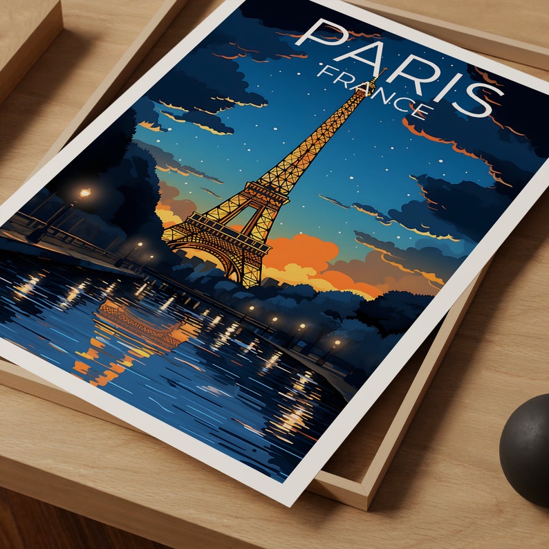 Paris Travel Poster, France Wall Art, France Print, Paris Poster, Eiffel Tower Poster, City Poster, Paris Art