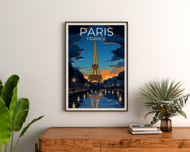 Paris Travel Poster, France Wall Art, France Print, Paris Poster, Eiffel Tower Poster, City Poster, Paris Art
