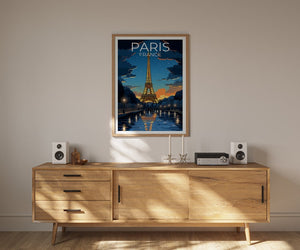 Paris Travel Poster, France Wall Art, France Print, Paris Poster, Eiffel Tower Poster, City Poster, Paris Art