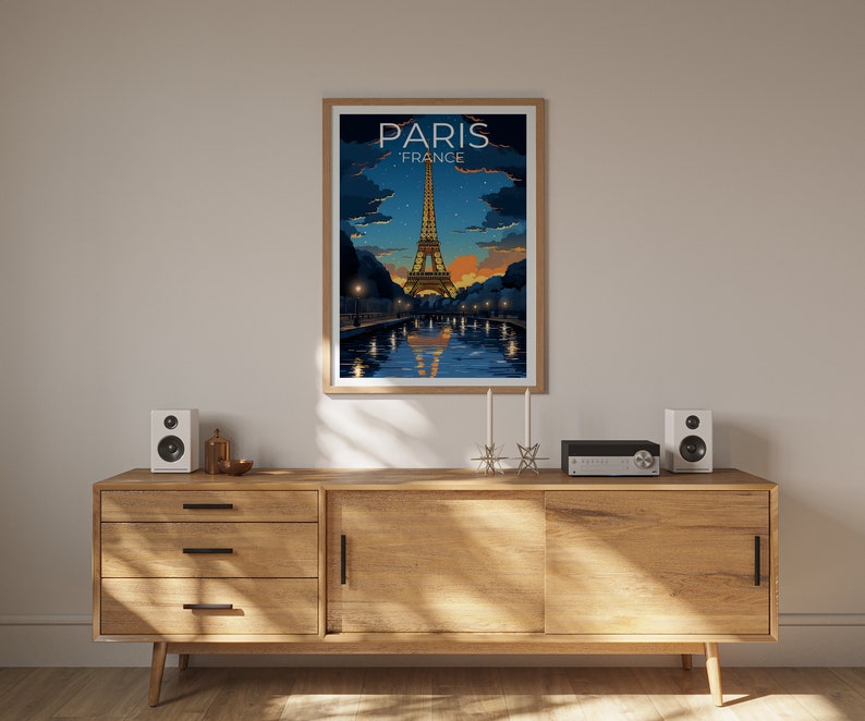 Paris Travel Poster, France Wall Art, France Print, Paris Poster, Eiffel Tower Poster, City Poster, Paris Art