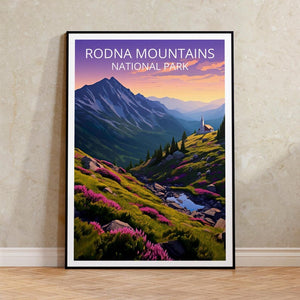 Rodna Mountains National Park Travel Print Romania Poster  Romania Illustration Rodna Mountains Poster Home Decor Birthday Gift