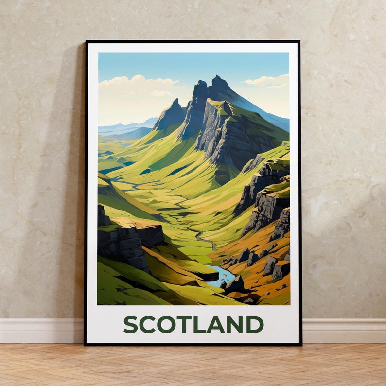 Scottish Highlands Poster -  United Kingdom Landscape Wall Art