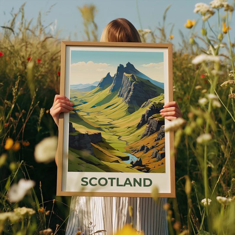 Scottish Highlands Poster -  United Kingdom Landscape Wall Art