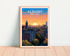 Albany Travel Poster, New York Wall Art, New York Print, Albany Poster, Albany Art, City Poster, Wall Decor