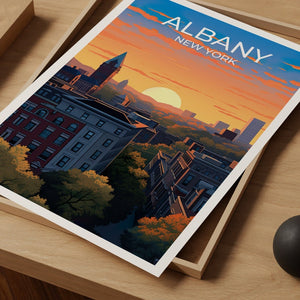 Albany Travel Poster, New York Wall Art, New York Print, Albany Poster, Albany Art, City Poster, Wall Decor