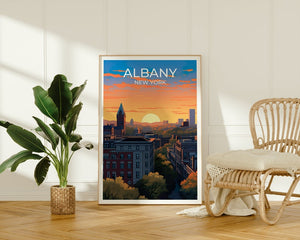 Albany Travel Poster, New York Wall Art, New York Print, Albany Poster, Albany Art, City Poster, Wall Decor
