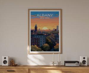 Albany Travel Poster, New York Wall Art, New York Print, Albany Poster, Albany Art, City Poster, Wall Decor
