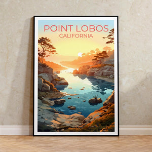 Point Lobos Reiseposter, Kalifornien Wandkunst, Kalifornien Druck, Point Lobos Poster, Natur Poster, Wanderposter, Point Lobos Kunst