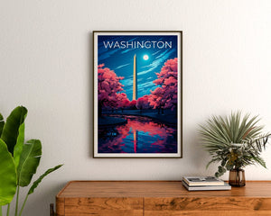 Washington D.C. Poster, Washington Monument Print, Washington Monument Art, Washington DC Print, Washington Monument Poster