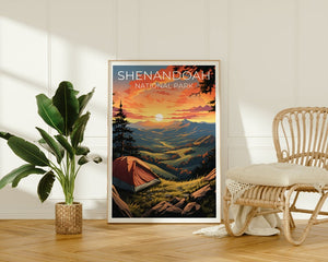 Affiche de voyage de Shenandoah, art mural de Virginie, impression de Virginie, affiche de Shenandoah, affiche de Virginie, affiche de nature, art de Shenandoah