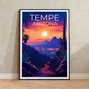 Tempe Poster, Tempe Print, Arizona Poster, Arizona Print, Tempe Travel Poster, Tempe Art, Arizona Art