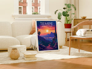 Tempe Poster, Tempe Print, Arizona Poster, Arizona Print, Tempe Travel Poster, Tempe Art, Arizona Art