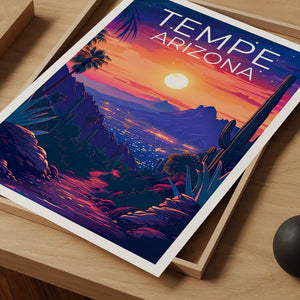 Tempe Poster, Tempe Print, Arizona Poster, Arizona Print, Tempe Travel Poster, Tempe Art, Arizona Art
