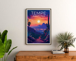 Tempe Poster, Tempe Print, Arizona Poster, Arizona Print, Tempe Travel Poster, Tempe Art, Arizona Art