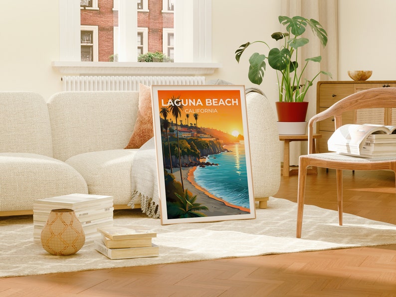 Laguna Beach Poster, California Wall Art, California Print, Laguna Beach Travel Poster, Beach Art, Cali Poster, Beach Print, Wall Decor