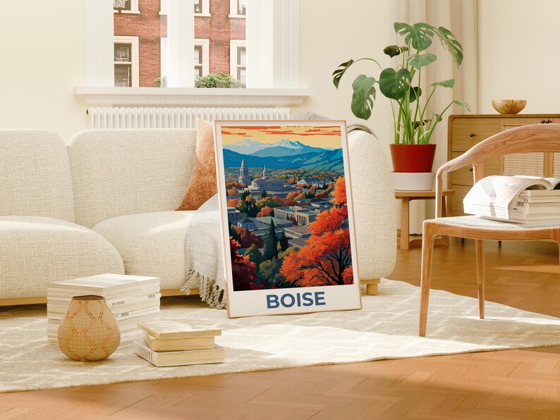 Boise Print, Idaho Poster, Boise Poster, Boise Illustration, Boise City, Idaho Print, Birthday Gift,