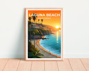 Laguna Beach Poster, California Wall Art, California Print, Laguna Beach Travel Poster, Beach Art, Cali Poster, Beach Print, Wall Decor