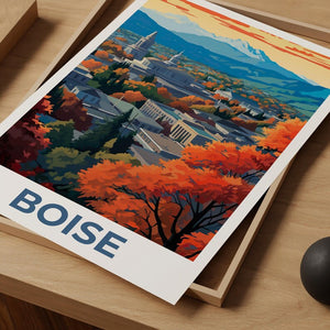 Boise Print, Idaho Poster, Boise Poster, Boise Illustration, Boise City, Idaho Print, Birthday Gift,