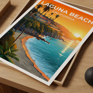 Laguna Beach Poster, California Wall Art, California Print, Laguna Beach Travel Poster, Beach Art, Cali Poster, Beach Print, Wall Decor