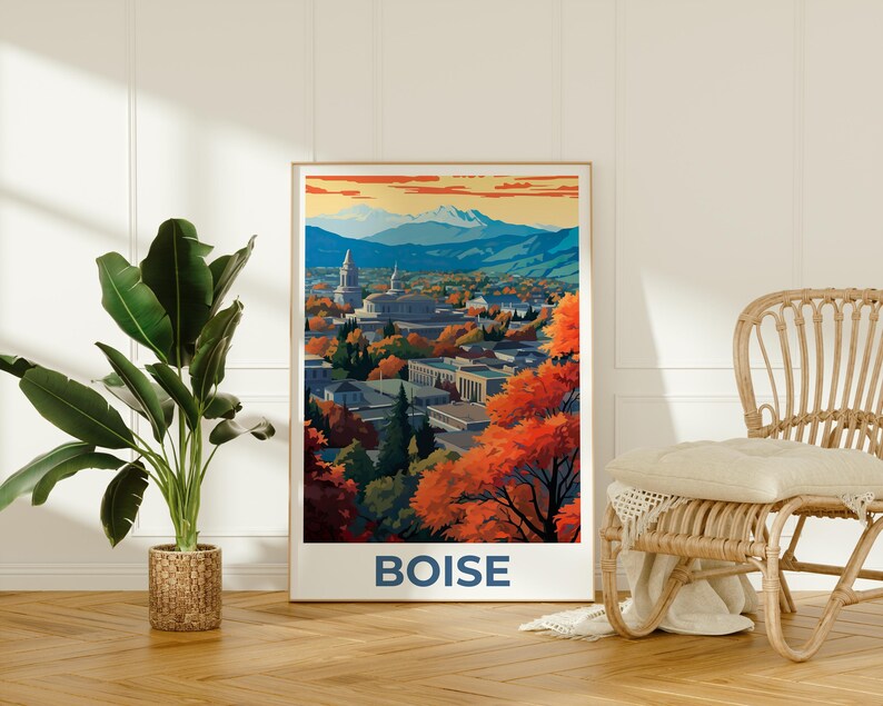 Boise Print, Idaho Poster, Boise Poster, Boise Illustration, Boise City, Idaho Print, Birthday Gift,