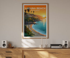 Laguna Beach Poster, California Wall Art, California Print, Laguna Beach Travel Poster, Beach Art, Cali Poster, Beach Print, Wall Decor