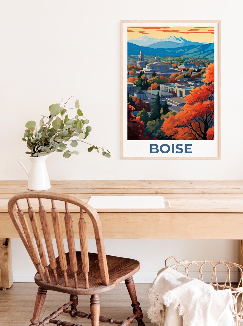 Boise Print, Idaho Poster, Boise Poster, Boise Illustration, Boise City, Idaho Print, Birthday Gift,