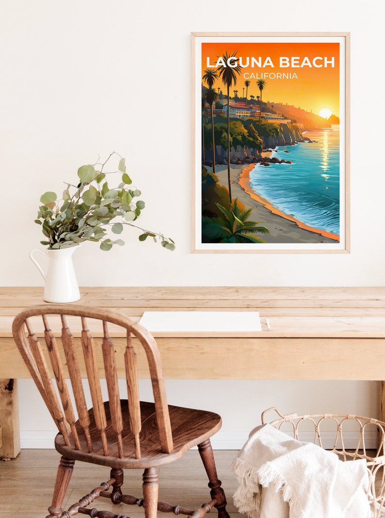 Laguna Beach Poster, California Wall Art, California Print, Laguna Beach Travel Poster, Beach Art, Cali Poster, Beach Print, Wall Decor