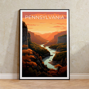 Pennsylvania Poster, Pennsylvania Druck, Berg Poster, Natur Druck, Pennsylvania Reise Poster, Wald Poster, Pennsylvania Kunst