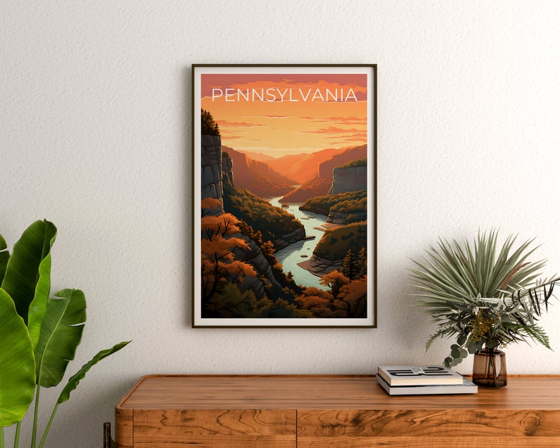Pennsylvania Poster, Pennsylvania Druck, Berg Poster, Natur Druck, Pennsylvania Reise Poster, Wald Poster, Pennsylvania Kunst