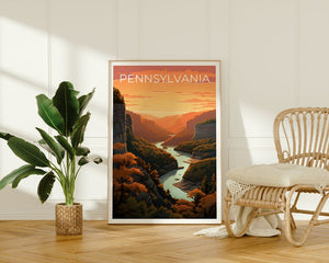 Pennsylvania Poster, Pennsylvania Druck, Berg Poster, Natur Druck, Pennsylvania Reise Poster, Wald Poster, Pennsylvania Kunst