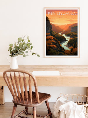 Pennsylvania Poster, Pennsylvania Druck, Berg Poster, Natur Druck, Pennsylvania Reise Poster, Wald Poster, Pennsylvania Kunst