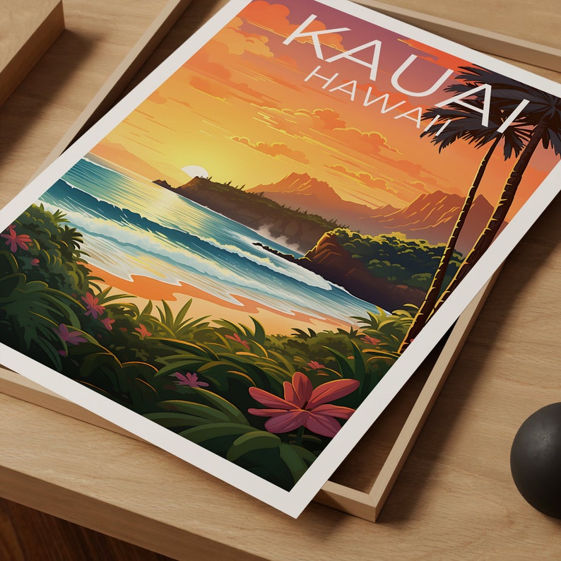 Kauai Poster, Hawaii Print, Hawaii Art, KauaiPrint, Kauai Travel Poster, Hawaii Island Poster, Hawaii Wall Art