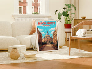 Bucharest Travel Poster, Romania Wall Art, Romania Print, Bucharest Poster, Europe Poster, City Poster, Bucharest Art