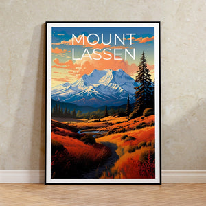 Mount Lassen Reiseposter, Kalifornien Wandkunst, Kalifornien Druck, Mount Lassen Poster, Kalifornien Poster, Natur Poster, Mount Lassen Art