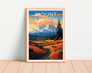 Mount Lassen Reiseposter, Kalifornien Wandkunst, Kalifornien Druck, Mount Lassen Poster, Kalifornien Poster, Natur Poster, Mount Lassen Art