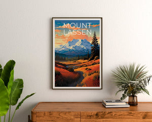 Mount Lassen Reiseposter, Kalifornien Wandkunst, Kalifornien Druck, Mount Lassen Poster, Kalifornien Poster, Natur Poster, Mount Lassen Art