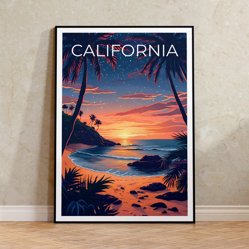 California Poster, California Print, Coast Poster, Coast Print, California Travel Poster, Coast Art, Coast Art