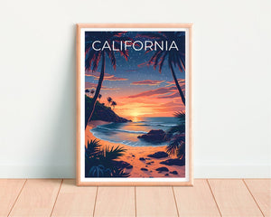 California Poster, California Print, Coast Poster, Coast Print, California Travel Poster, Coast Art, Coast Art