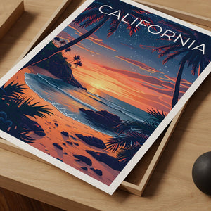 California Poster, California Print, Coast Poster, Coast Print, California Travel Poster, Coast Art, Coast Art