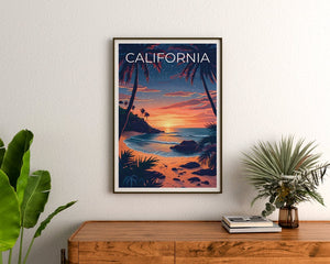 California Poster, California Print, Coast Poster, Coast Print, California Travel Poster, Coast Art, Coast Art