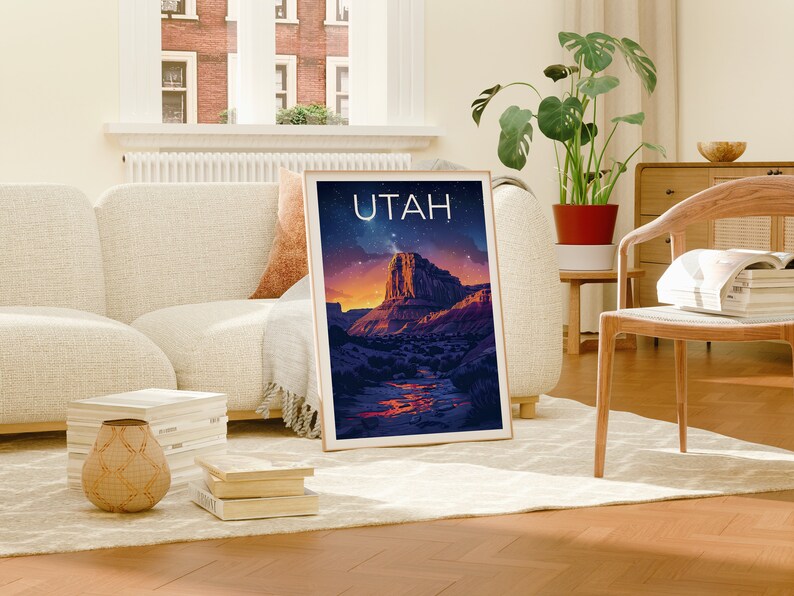 Utah Poster, Utah Druck, US Poster, Utah Reisedruck, Utah Reiseposter, Wandergeschenk, Utah Reisegeschenk