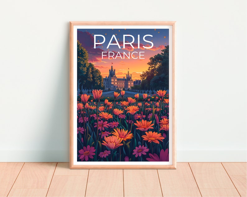 Jardin du Luxembourg Poster, Paris Print, Paris Poster, Jardin du Luxembourg Print, Flowers Poster, France Poster, Paris Gift