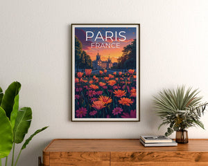 Jardin du Luxembourg Poster, Paris Print, Paris Poster, Jardin du Luxembourg Print, Flowers Poster, France Poster, Paris Gift