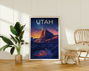 Affiche Utah, Impression Utah, Affiche US, Impression de voyage Utah, Affiche de voyage Utah, Cadeau de randonnée, Cadeau de voyage Utah