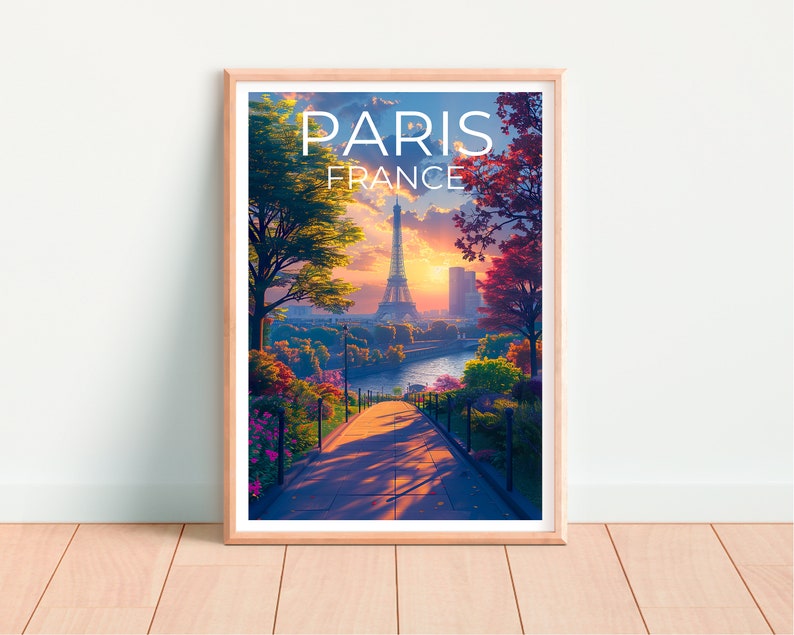 Paris Poster, Paris Print, Eiffel Tower Poster, Eiffel Print, Paris Travel Poster, France Poster, Paris Gift
