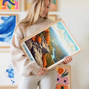 Cumberland Gap Travel Print, Virginia Poster, Mountains Wall Art, Forest Illustration, Cumberland Gap Poster, Home Decor, Birthday Gift