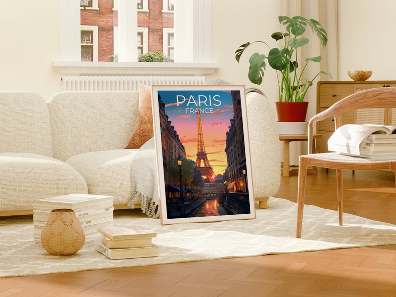 Paris Travel Poster, France Wall Art, France Print, Paris Poster, Eiffel Tower Poster, City Poster, Paris Art