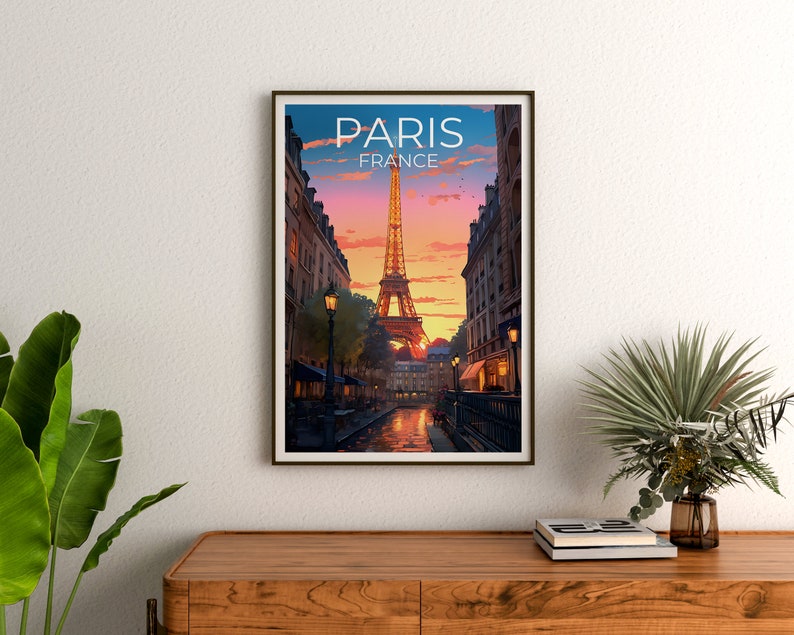 Paris Travel Poster, France Wall Art, France Print, Paris Poster, Eiffel Tower Poster, City Poster, Paris Art