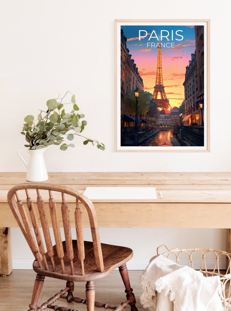 Paris Travel Poster, France Wall Art, France Print, Paris Poster, Eiffel Tower Poster, City Poster, Paris Art