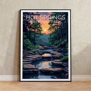 Affiche de voyage Hot Springs, Art mural Arkansas, Impression Arkansas, Affiche Hot Springs, Affiche Arkansas, Impression Hot Springs, Art Hot Springs